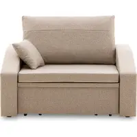 Adams Group Klappsessel mit Schlaffunktion Schlafsessel für Wohnzimmer VERTICO 90 Beige