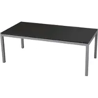 Inko Gartentisch Aluminium silber 160x90 cm Terrassentisch Tischplatte nach Wahl
