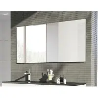 Sanox Badezimmer Kristallspiegel 160x60 cm rechteckig Steilfacette feuchtigkeitsbeständig
