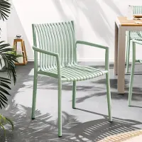 Riess In- und Outdoor Stuhl STUDIO ITALIA salbei stapelbar wetterfest Gartenstuhl Balkonstuhl