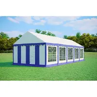 Pártystany-Jičín s.r.o. Partyzelt 4x10m - PVC Premium Fireproof - Blau und Weiß