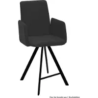 58 aufm Kessel Thekenstuhl drehbar (2er-Set) Desiree 52x109x60 Schwarz/Anthrazit