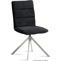 58 aufm Kessel Esszimmerstuhl drehbar (2er-Set) Dulcie 47x92x60 Edelstahl/Anthrazit