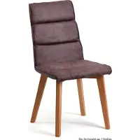 58 aufm Kessel Esszimmerstuhl (4er-Set) Darell 47x92x60 Eiche geölt/Braun