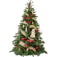 LAALU Geschmückter künstlicher weihnachtsbaum mit 64 Stk Kugeln GEHEIMNIS DES WALDES 180 cm mit Metallständer