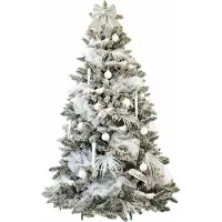 LAALU Künstlicher Weihnachtsbaum 150 cm, WINTERFREUDEN, mit 70-teiligem Weihnachtsbaumschmuck, inkl. Metallständer und Aufbewahrungsbox