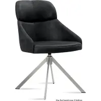 58 aufm Kessel Esszimmerstuhl drehbar (4er-Set) Deeanne 52x82x63 Edelstahl/Anthrazit