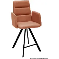 58 aufm Kessel Thekenstuhl drehbar (4er-Set) Devonna 52x109x60 Schwarz/Cognac