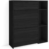 Skraut Home Schuhregal, Schuhschrank, 90x27x102cm, 10 Paar Schuhe, Schuh Organizer, Schwarz _670_9