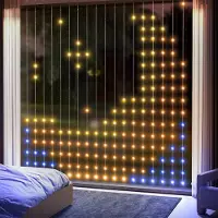 Xdovet Lichterkette mit Musiksynchronisation und Timerfunktion LED Lichtervorhang 3×3m für Hochzeit Party