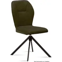 58 aufm Kessel Esszimmerstuhl drehbar (4er-Set) Denyse 51x92x60 Schwarz/Khaki