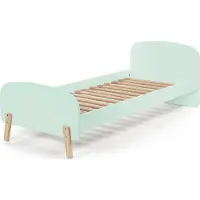 58 aufm Kessel Einzelbett Karilynn 206x95x73 Kinderbett MDF+Massivholz mintgrün
