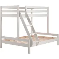 58 aufm Kessel Etagenbett Kathrina 208x156x167 Familienbett Massivholz Weiß