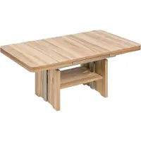 58 aufm Kessel Funktionstisch Canice höhenverstellbar und ausziehbar 160(180) x 80 x 56-75 Couchtisch massiv Kernbuche 16061