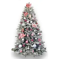 LAALU Künstlicher Weihnachtsbaum 150 cm, PRINZESSIN MAJA, mit 117-teiligem Weihnachtsbaumschmuck, inkl. Metallständer und Aufbewahrungsbox