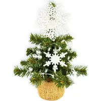 LAALU Geschmückter künstlicher Weihnachtsbaum mit 13 Ornamenten TINY 1 in Topf 25 cm