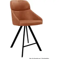 58 aufm Kessel Thekenstuhl (2er-Set) Derzhka 52x99x63 Schwarz/Cognac