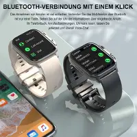 Sross Smartwatch Damen Herren Smartwatch, Fitness Tracker Uhr mit Anrufe