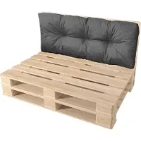 Pillows24 - Palettenkissen wasser- und UV-beständig - Rückenkissen | Polster für Europaletten 120x80 - Palettenmöbel - Outdoor/Indoor, Graphit