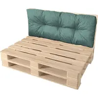 Pillows24 - Palettenkissen wasser- und UV-beständig - Rückenkissen | Polster für Europaletten 120x80 - Palettenmöbel - Outdoor/Indoor, Türkis