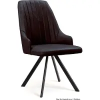 58 aufm Kessel Esszimmerstuhl drehbar (4er-Set) Devyn 52x91x60 Schwarz/Espresso