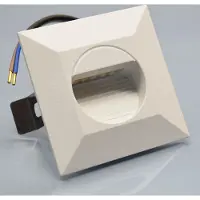 Maxkomfort GmbH Moderne LED Treppenbeleuchtung 1102S in Weiß - Aluminium 0,7W eckig IP54