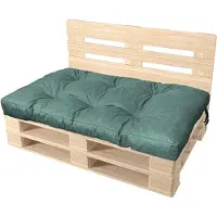 Pillows24 - Palettenkissen wasser- und UV-beständig - Sitzkissen | Polster für Europaletten 120x80 - Palettenmöbel - Outdoor/Indoor, Türkis