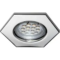 C-Light LED Spot Set 6-Eck chrom glänzend 12V - 3 x 5W HL warm weiß