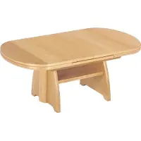 58 aufm Kessel Funktionstisch Camela höhenverstellbar und ausziehbar 125(165,5) x 71 x 56-75 Couchtisch massiv Buche 16034