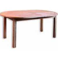 Inko Teakholz-Auszugstisch Bombay oval 180/230x100x75 cm Tisch ausziehbar Holztisch