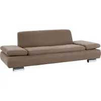 58 aufm Kessel Sofa 2,5-Sitzer Kaye Bezug Veloursstoff Metallfuß verchromt / sahara 23136