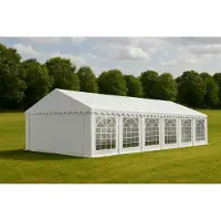 Pártystany-Jičín s.r.o. Partyzelt 6x12m PVC Standard PLUS Feuerfeste - Weiß