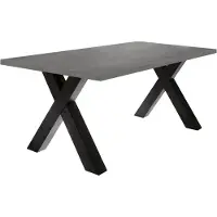 58 aufm Kessel Esstisch ausziehbar Eike 7 140 x 90 x 75 Esszimmertisch Schwarzstahl/Graphit 13436-140