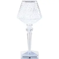 HPI Home Product Import GmbH LED-Tischlampe - H 26 cm - Transparent - Kunststoff - dimmbar