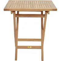 HPI Home Product Import GmbH Gartentisch - 70 x 70 cm - Braun - Teakholz massiv - klappbar