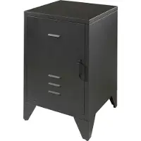 58 aufm Kessel Nachtkommode Kay 40x40x60 Nachtkonsole Industrie Design Metall Schwarz