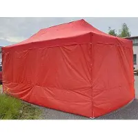 Pártystany-Jičín s.r.o. Faltpavillon 3x4,5m ALU Standard volle Seitenwand - Rot