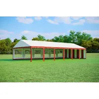Pártystany-Jičín s.r.o. Partyzelt 6x12m PVC Standard PLUS Feuerfeste - Rot und Weiß