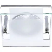 C-Light LED Spot Set 4-Eck mit Glas chrom glänzend 12V - 3 x 3W warm weiß