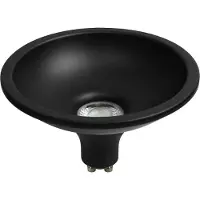 NCC-Licht LED Leuchtmittel Deep-Deco Reflektor Schwarz 8W GU10 820lm warmweiß 3000K 36° + Ring Schwarz ES111