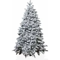 LAALU Künstlicher Weihnachtsbaum mit Schnee DELUXE Viola 180 cm, Tannenbaum Christbaum Kunstbaum Dekobaum mit Metallständer