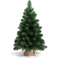 LAALU Künstlicher Weihnachtsbaum Narnie in Blumentopf 45cm, Tannenbaum Christbaum Kunstbaum Dekobaum mit Metallständer