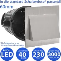 Maxkomfort GmbH Elegante LED Treppenbeleuchtung in Silber – 1,4W Aluminium 6106 – Stilvolle Sicherheit für Ihr Zuhause