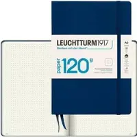 Leuchtturm Notizbuch Edition 120G, Karton Hardcover, Marine, 101 Blatt / 203 Seiten, 120 g/m2, dotted, A5