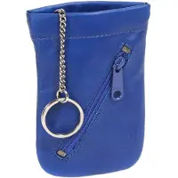 LEAS Schnappschlüsseltasche Schlüsselglocke Echt-Leder, hellblau Special Edition
