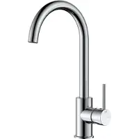 Avapax | Küchenarmatur U-wasserhahn - Chrom Glänzend - Hohe Auslaufhöhe - Minimalistisches Design - Modell Abla7116o1