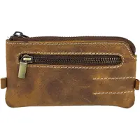 LEAS Schlüsseltasche natur Echt-Leder, cognac Vintage-Collection