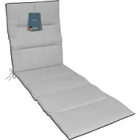 DiscountDeal24 LILENO HOME Sonnenliege Auflage als [1er Set - Rollliege] in Silber + Keder Anthrazit - Gartenliegen Auflage perfekt für Strandliege - Polster Auflage für Gartenliege (190x60x4cm)