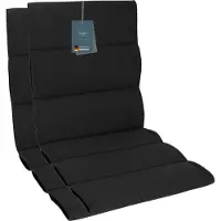 DiscountDeal24 LILENO HOME Gartenstuhl Auflagen als [2er Set - Niedriglehner] in Anthrazit Sundance - bequeme Liegen als Sitzauflagen für Gartenmöbel - Stuhlkissen für Gartenstühle und Klappstühle