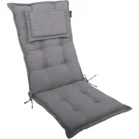 DiscountDeal24 LILENO HOME Gartenstuhl Auflagen als [1er Set - Hochlehner] in Grau Y - bequeme Liegen als Sitzauflagen für Gartenmöbel - Stuhlkissen für Gartenstühle und Klappstühle MAR